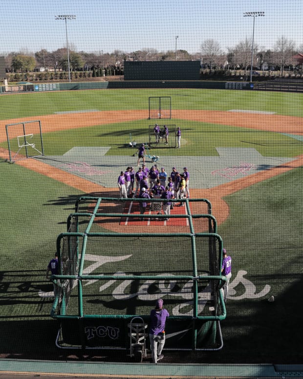 TCU baseball practice